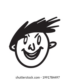 Graciosa ilustración facial para su diseño