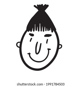 Funny face illustration for your design