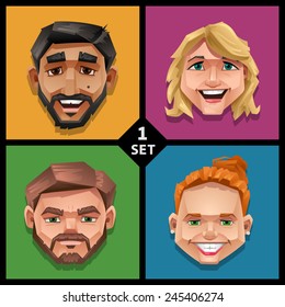 Funny face illustration-set 1