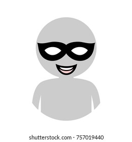 funny face with mask