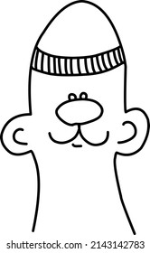 Funny Face on a white background