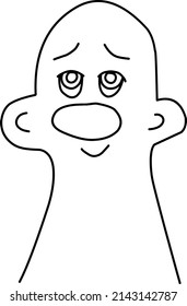 Funny Face on a white background