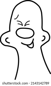 Funny Face on a white background