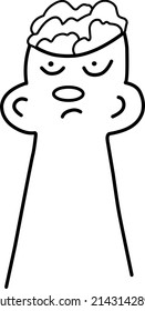 Funny Face on a white background