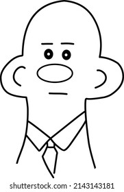 Funny Face on a white background