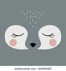funny face the sleeping rabbit