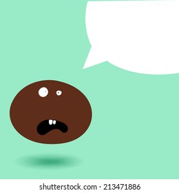 Funny Face With Text Bubble Set. eps 8