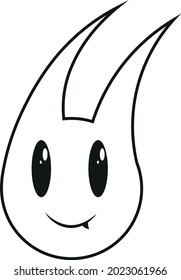 Funny face vector smile happy