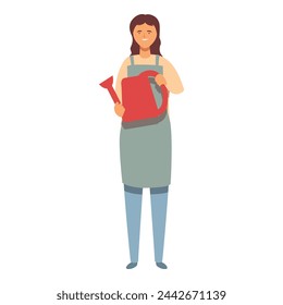 Funny face with watering can icon cartoon vector. Caring flowers. House work