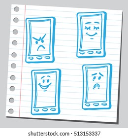 Funny faces mobile phones