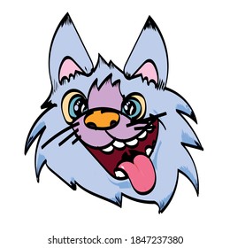 Divertida expresión facial de un cachorro de lobo