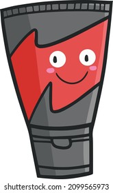 Funny facial foam packaging cartoon character