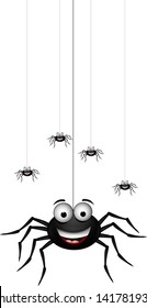 funny family of spider cartoon for you design