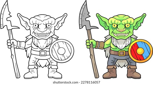 funny fantasy goblin coloring book