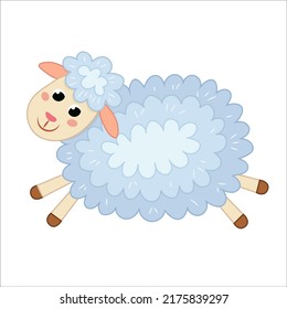 funny farm animal isolated on transparent background. vector illustration