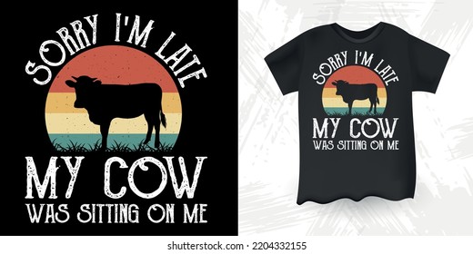 Funny Farm Farmer Cow Lover Vintage Cow T-shirt Design svg