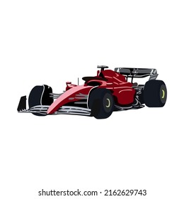 funny fast cartoon formula race car vector illustration art