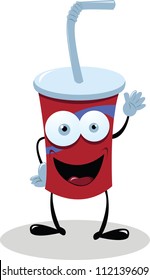 A funny fast food drink saying hello