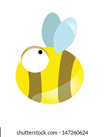 Funny fat bee (vector)