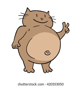 funny fat cat