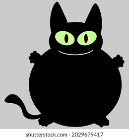 funny fat cat design wo design vector illustration for use in design and print wall art poster canvas