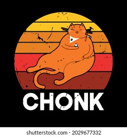 funny fat cats meme chonk cat design vector illustration for use in design and print wall art poster canvas