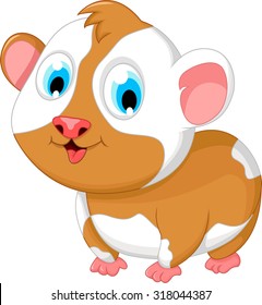 funny fat hamster cartoon posing