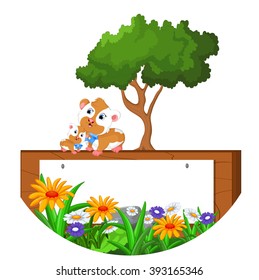 funny fat hamster cartoon posing