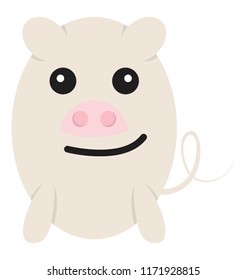 
A funny fat pig icon
