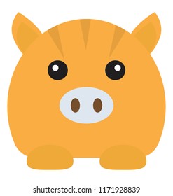 
A funny fat pig icon
