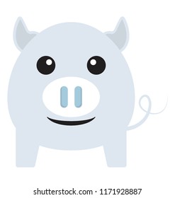
A funny fat pig icon

