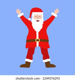 Funny fat Santa Claus dancing