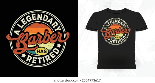 Funny Father's Day Retro Vintage Barber T-shirt Design