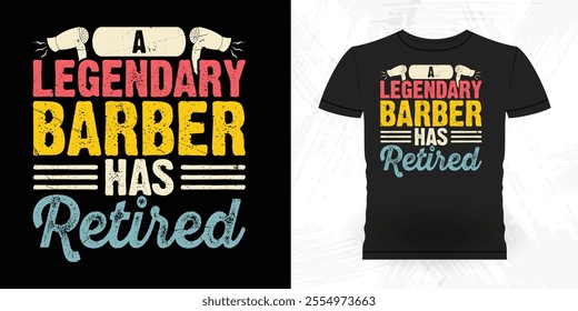 Funny Father's Day Retro Vintage Barber T-shirt Design