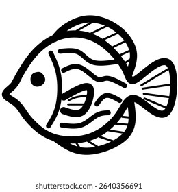 funny fish cartoon vector illustration
