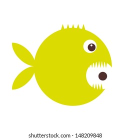 Funny fish cartoon for your design