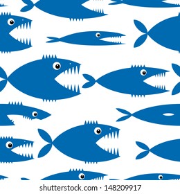 Funny fish cartoon for your design