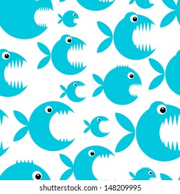 Funny fish cartoon for your design