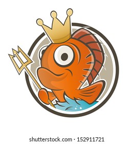 lustige Fischkarikatur