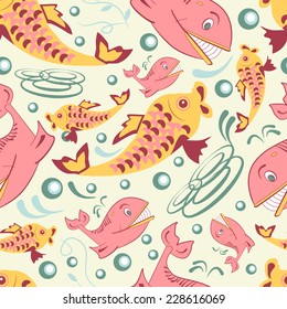 Funny fish. Seamless.