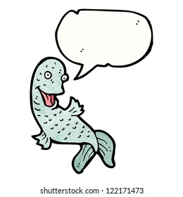 peces divertidos con burbuja de habla
