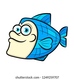 Funny fish vector illustration.