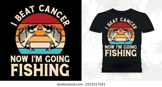 Funny Fishing Fisherman Retro Vintage Fish T-shirt Design 