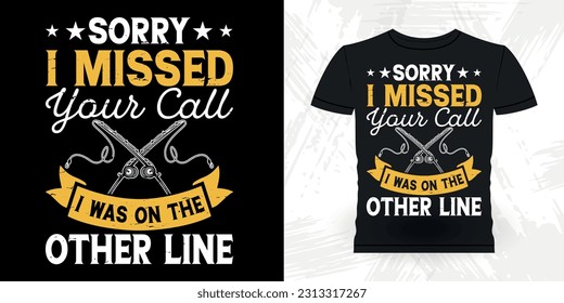 Funny Fishing Fisherman Retro Vintage Fish T-shirt Design 