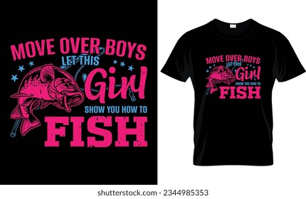 Funny Fishing-T-Shirt-Design für Girls Women Fishing Lover