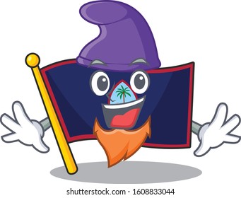 Funny flag guam cartoon mascot performed as an Elf