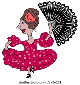 Funny flamenco dancer