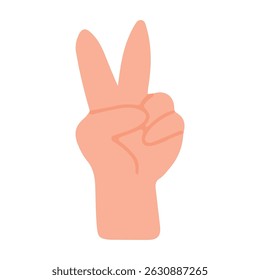 Funny flat style hand. different gesture hand cartoon