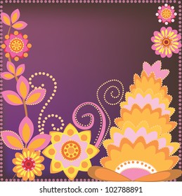 Funny floral background