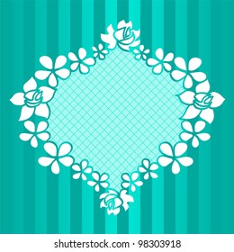 Funny floral green frame